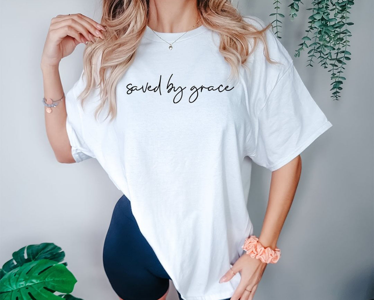 Saved By Grace - Adult T-Shirt