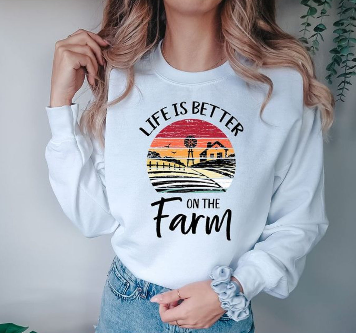 Life Is Better On The Farm - Adult Crew