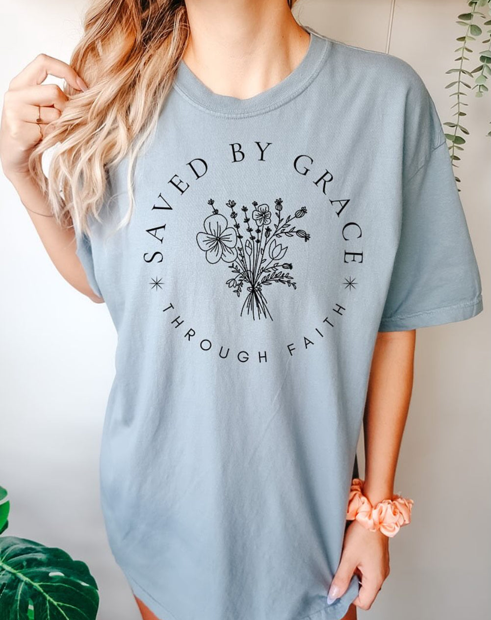 Saved By Grace Through Faith - Adult T-Shirt