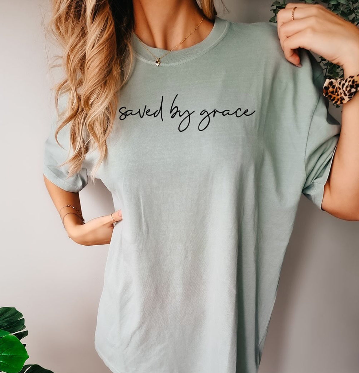 Saved By Grace - Adult T-Shirt