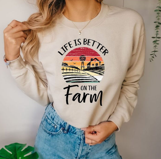 Life Is Better On The Farm - Adult Crew