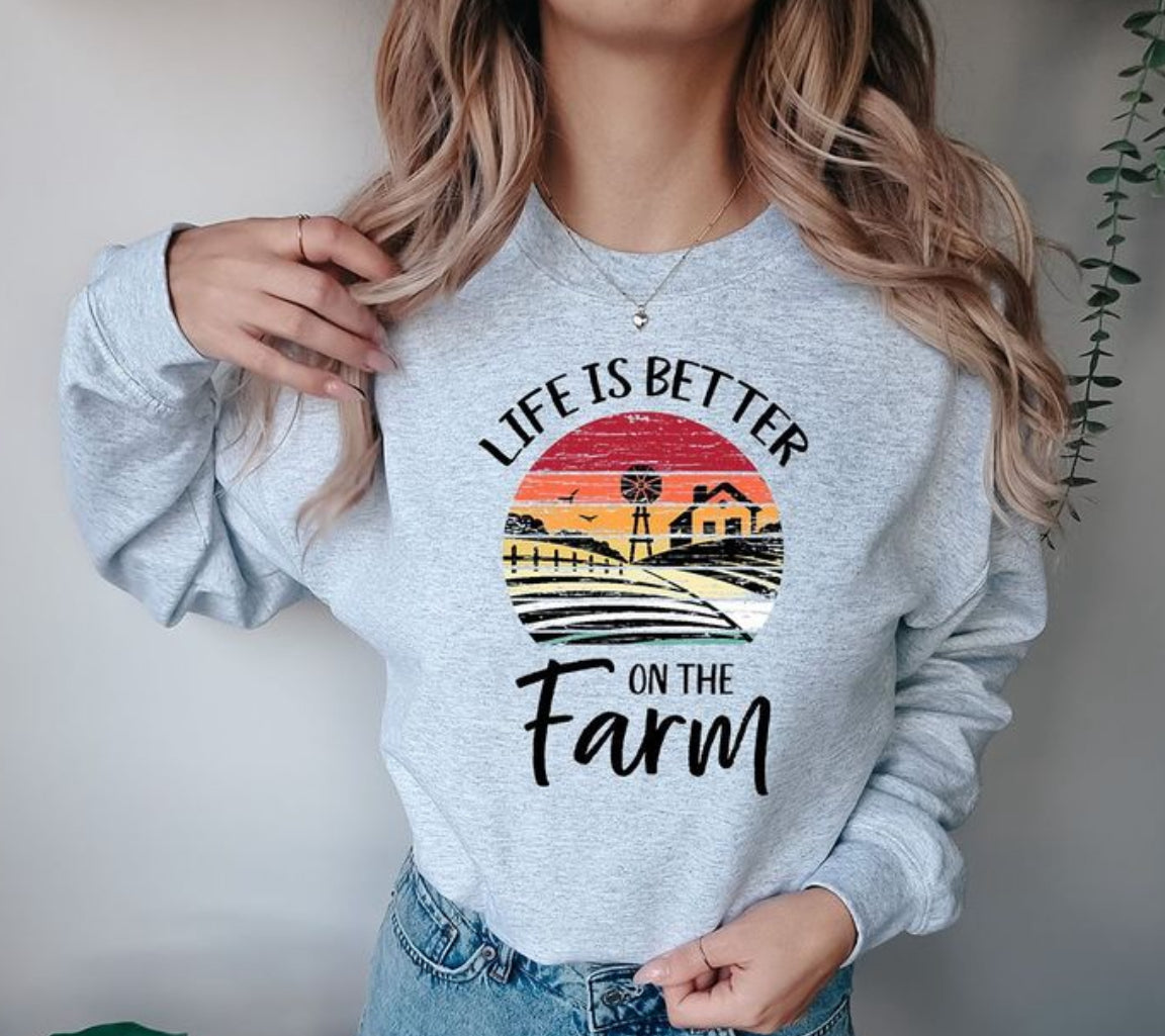 Life Is Better On The Farm - Adult Crew